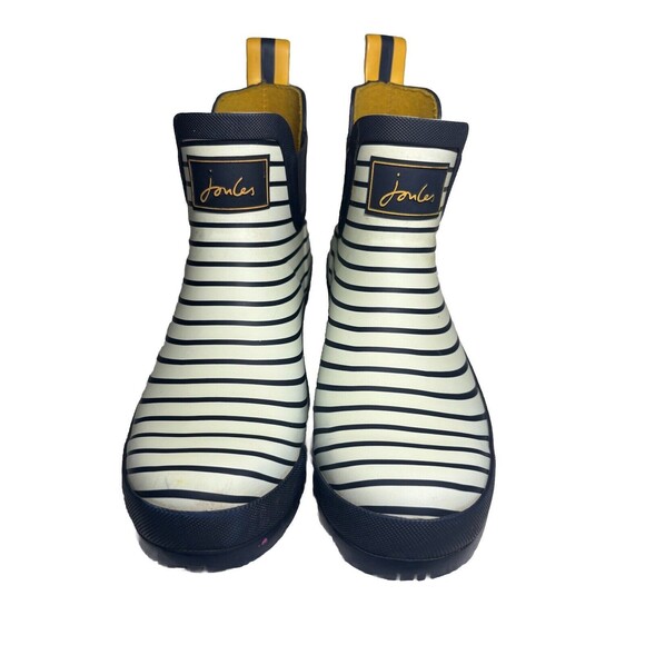 Joules Black and White Striped Winter Boots - Picture 1 of 6